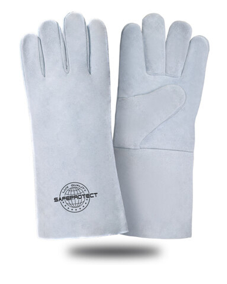 Краги спилковые Safeprotect КАРЕЛИЯ серые (без подкладки) р. 10,5