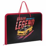 Папка для труда на молнии с ручками ПИФАГОР А4, 1 отделение, пластик, органайзер, "Street Legend", 271473