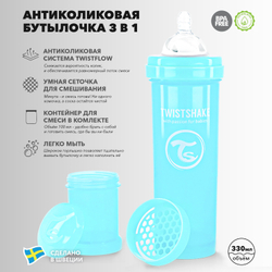 Антиколиковая бутылочка Twistshake для кормления 330 мл_2