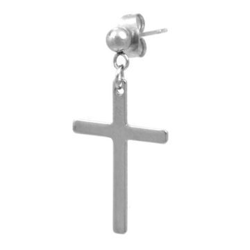 Серьга Гвоздик Крест