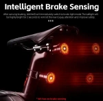 Фонарь велосипедный, задний West Biking YP0701395 (аккум. 400 mAh, Type-C)