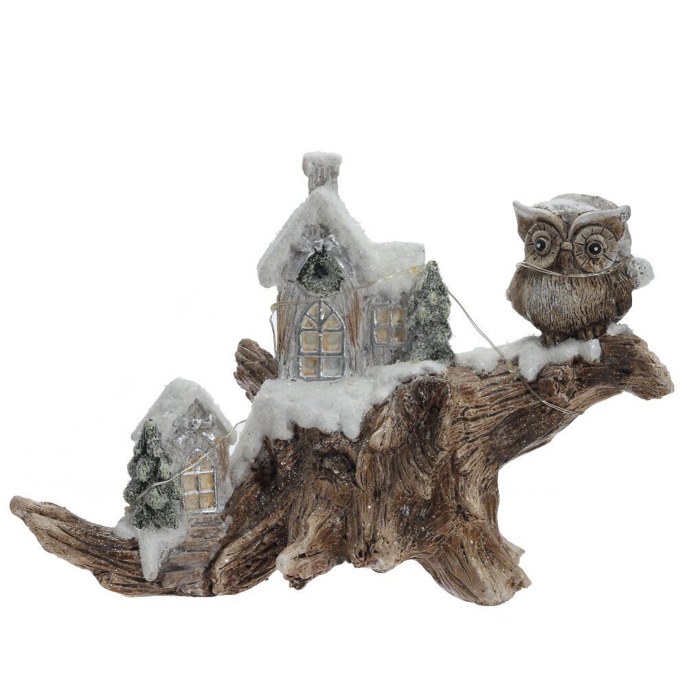 GAEM Фигурка декоративная "Зимняя композиция" с подсветкой (LR44x2,прилаг), L2, L20,5 W9 H14 см, 2в.