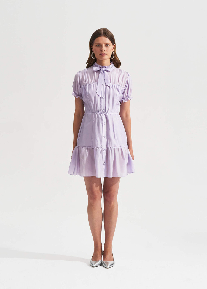 Платье из воздушного шелка mini