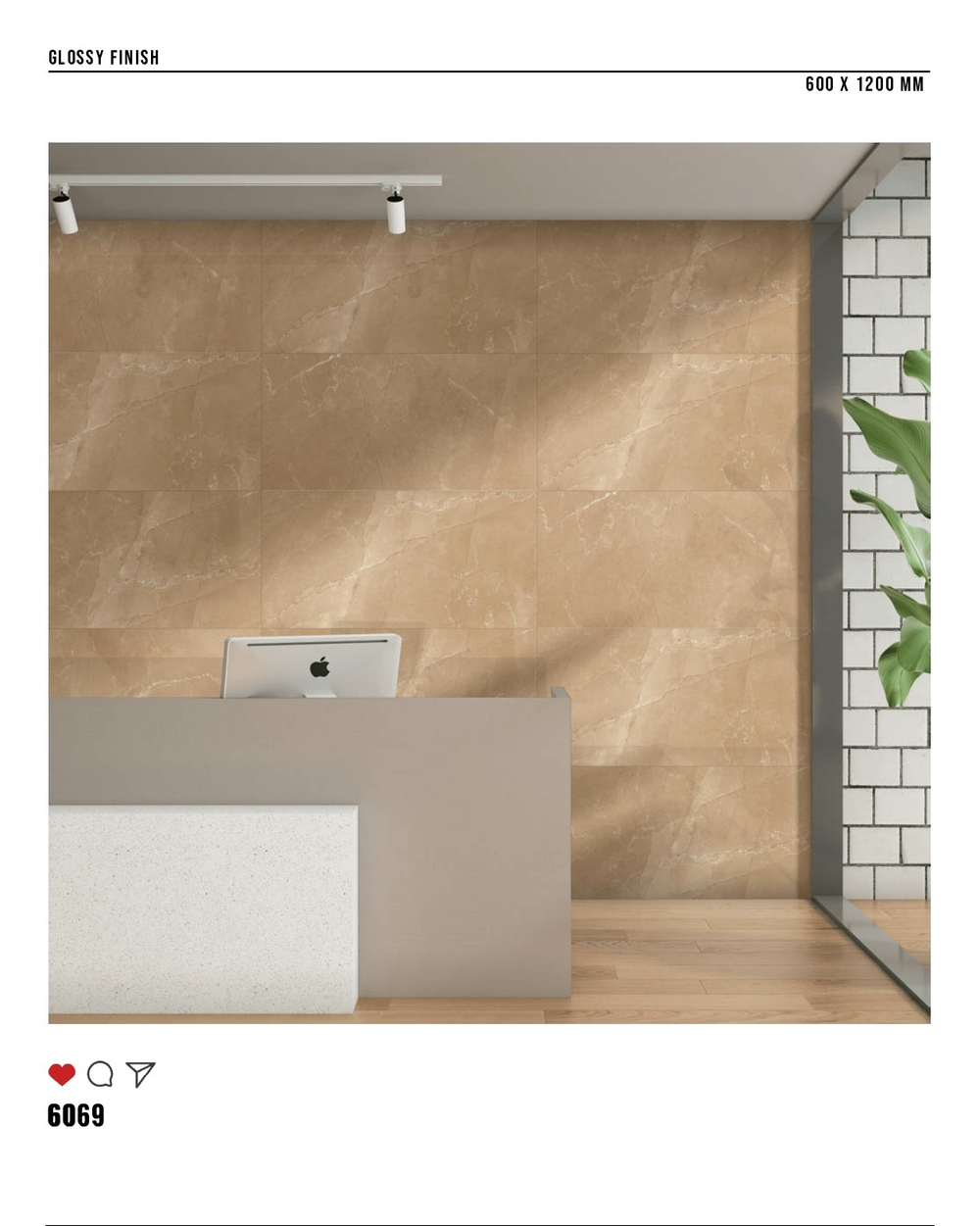 Керамогранит glossy №1 60х120, 6069