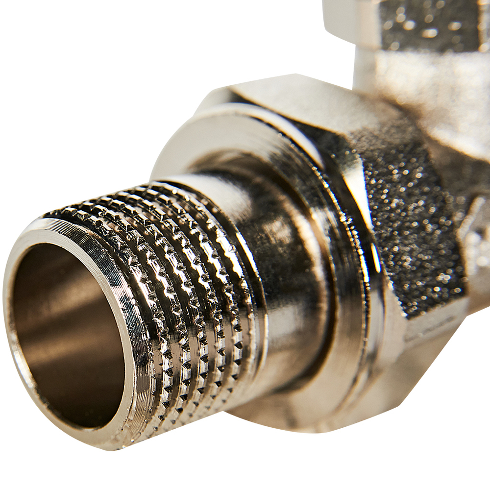 Клапан запорно-балансировочный прямой ROMMER - 1/2" (ВР/НР-американка, PN10, Tmax 110°C)