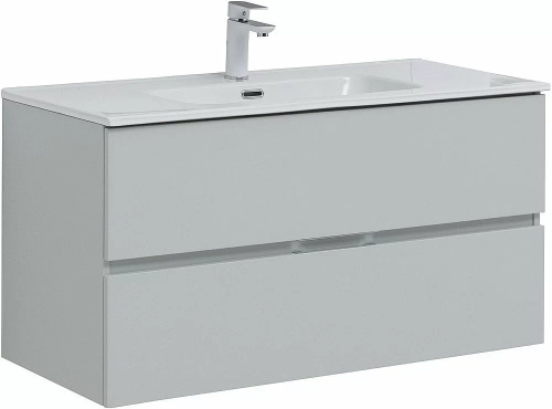 Тумба с раковиной Aquanet Алвита New 277520 100 серый