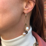 Серьги - Teatrium - жемчуг натуральный, дл. 6,5 см