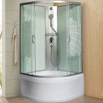 Душевая кабина Мономах XL Б/К 80x80x43 С МЗ 10000012111 стекло прозрачное с рисунком мозаика/профиль хром