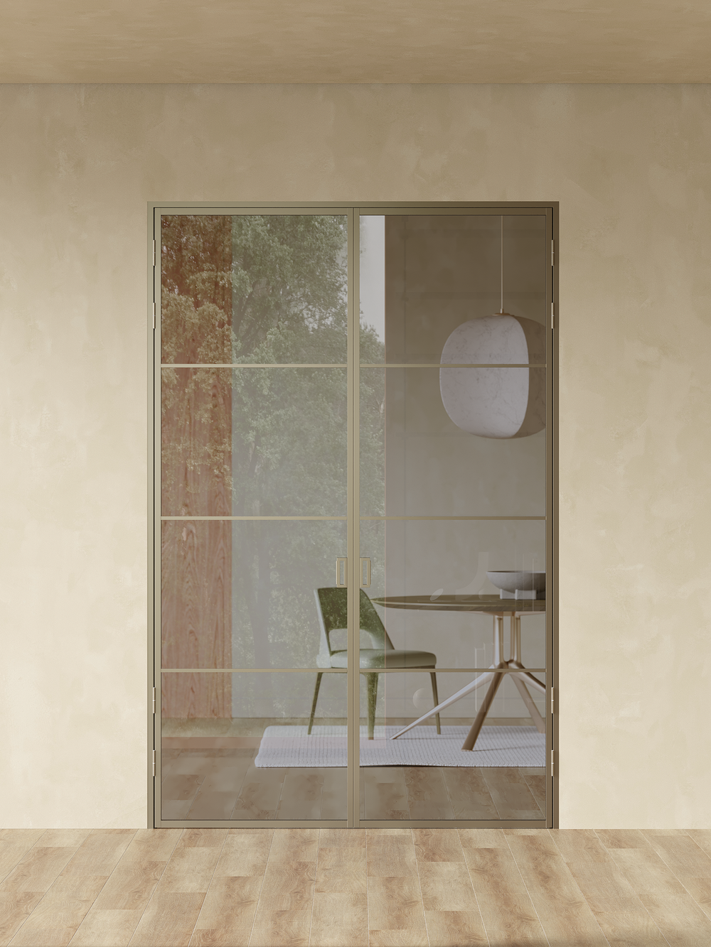 Распашная алюминиевая перегородка Minoli 7