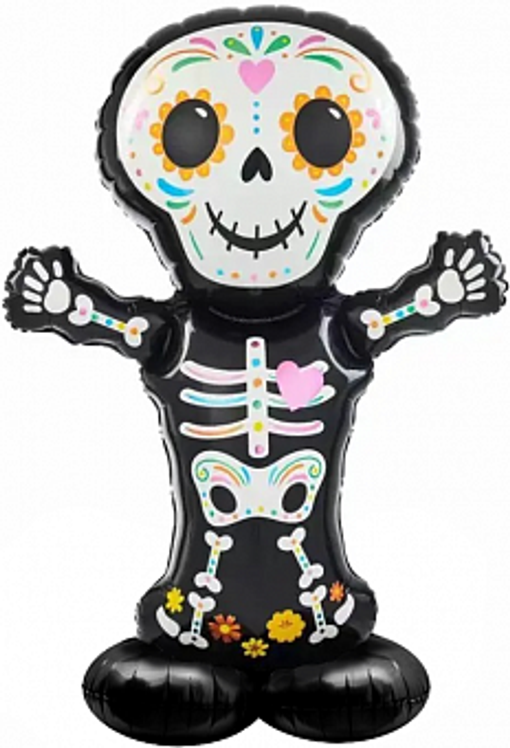 Шар 3D (36''/91 см) Фигура на подставке Скелет Калавера