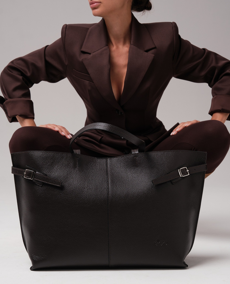 Женская кожаная сумка DBR 31170 темно-коричневый