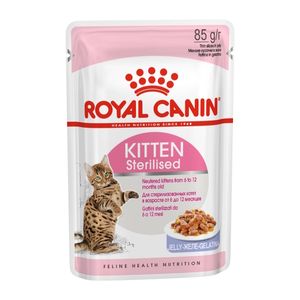 Пауч для котят, Royal Canin Kitten Sterilised, для стерилизованных котят с момента операции до 12 месяцев (в желе)