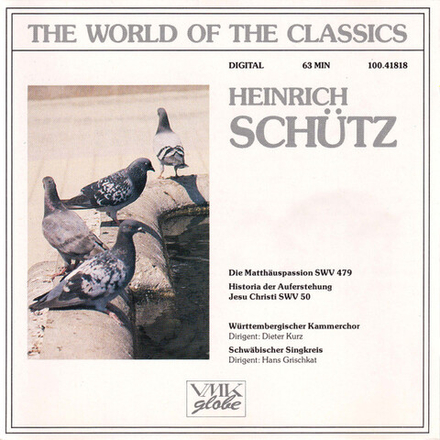 CD: Heinrich Schutz — «Die Matthauspassion / Historia Der Auferstehung Jesu Christi» (1989)
