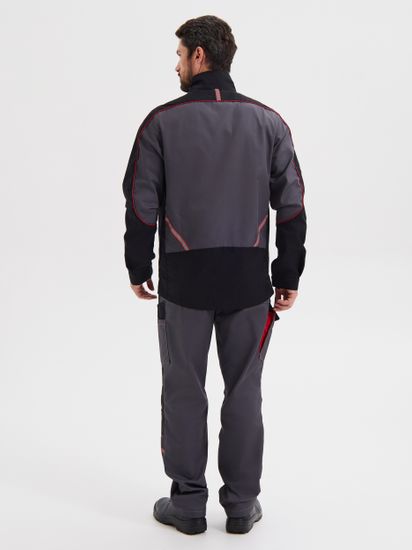 Костюм "Коста" брюки (серый/черный/красный) тк.Томбой