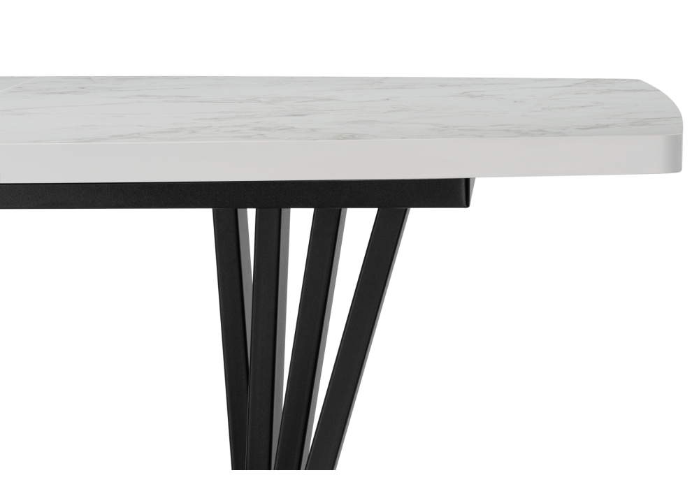 Стол деревянный Woodville Эудес 160(205)х90 сабия, черный, ножки черные