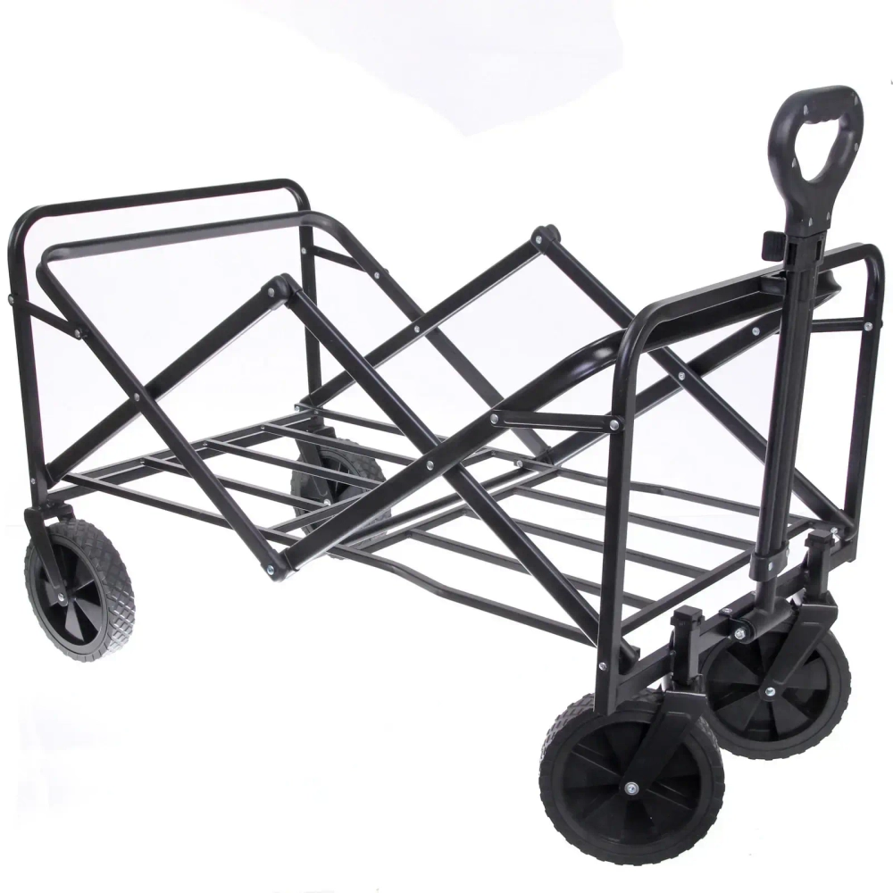 Тележка садовая складная 4 колеса 94*53*54/99см. черная