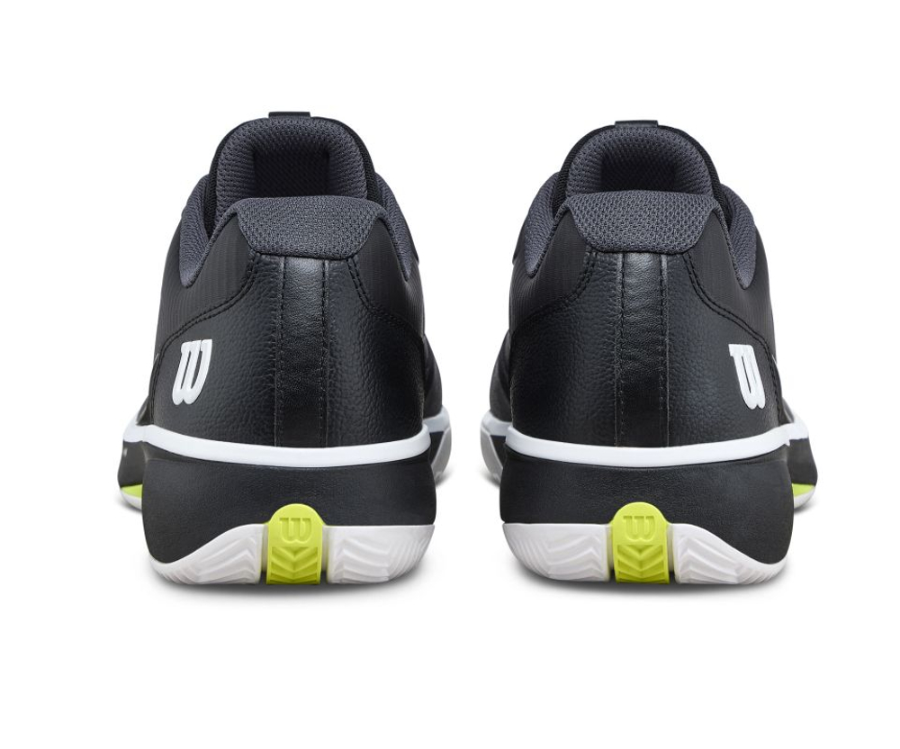Мужские кроссовки теннисные Wilson Rush Lite 5 Clay - black/white/safety yellow