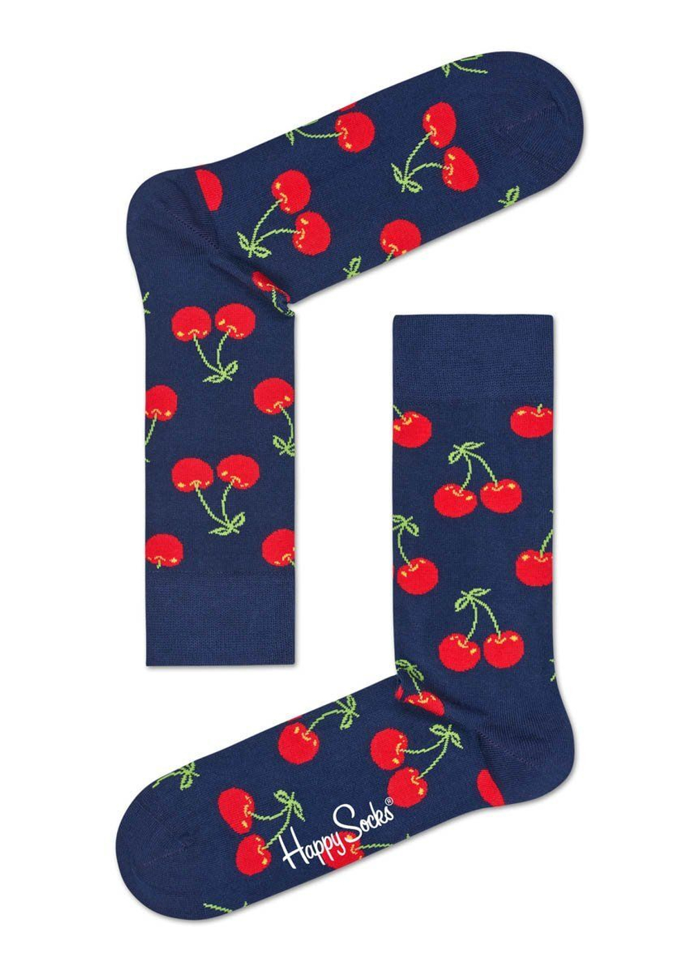 Темно-синие носки Cherry Sock с вишенками (Размер: 29) (Цвет: темно-синий)