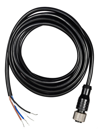 Кабель с разъёмом 10 метров. Разъём M12 прямой. 4-pin KJT-J12S4-10M-TA