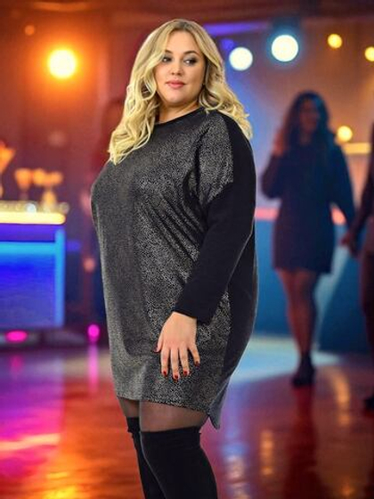 Чёрное платье-туника Ангора