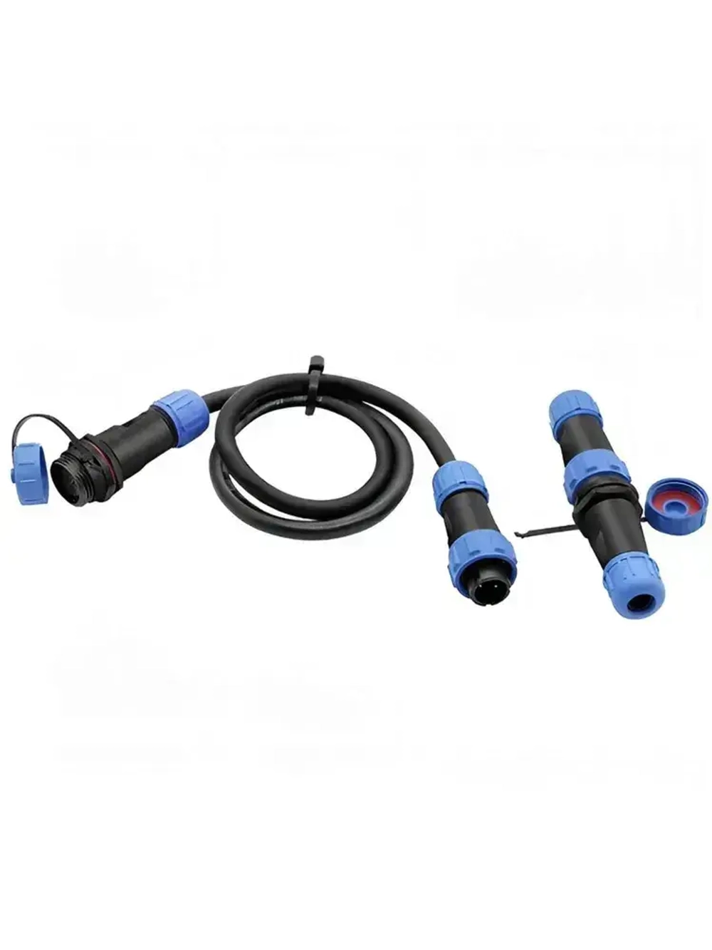 Разъем герметичный SP17 водонепроницаемый, 2 контакта, соединительный, вилка+розетка (IP68,10А,12-220В).