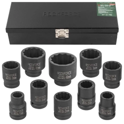 Набор головок ударных 3/4''10пр. (12гр.) (17,19,22,24,27,30,32,36,41,46мм) RockForce##Rock FORCE RF-6109-9MPB