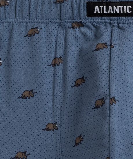 Трусы мужские боксеры (3шт), Atlantic 3MH-191,темно-синий + светло-синий + голубой