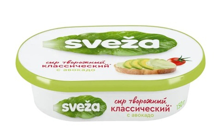 Сыр творожный классический "Sveza" с авокадо 60% 150г. Савушкин продукт