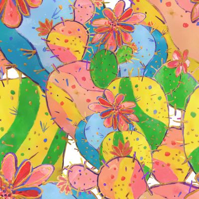 Кактусы разноцветные