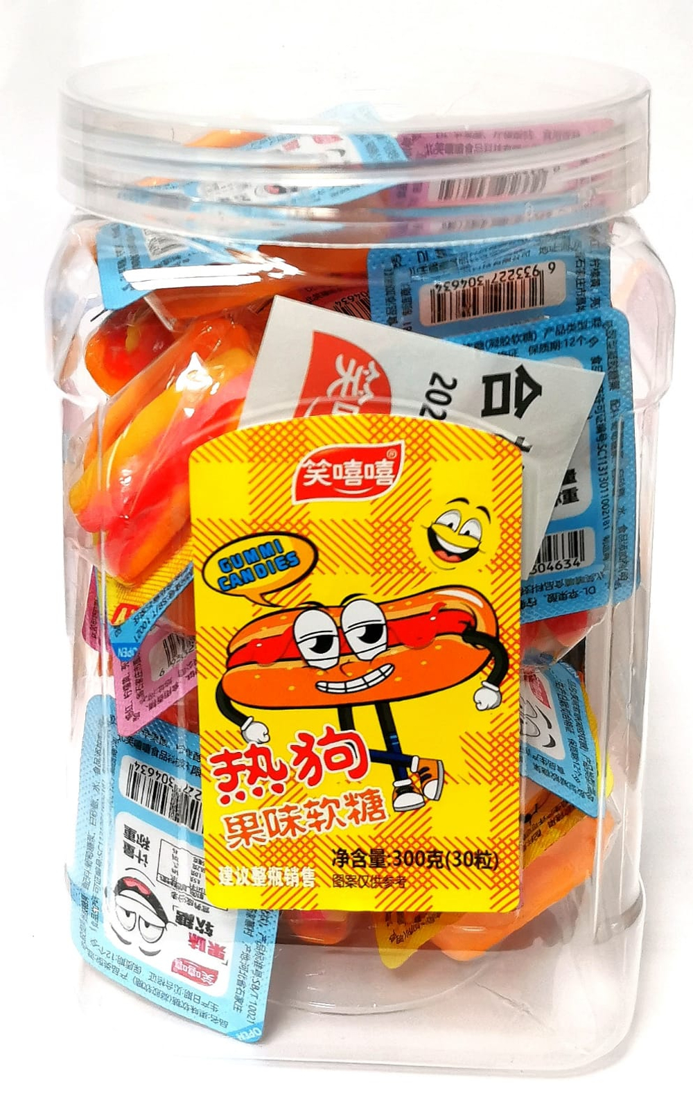 Мармелад  Хот -Дог  с жидкой начинкой 30шт*10гр