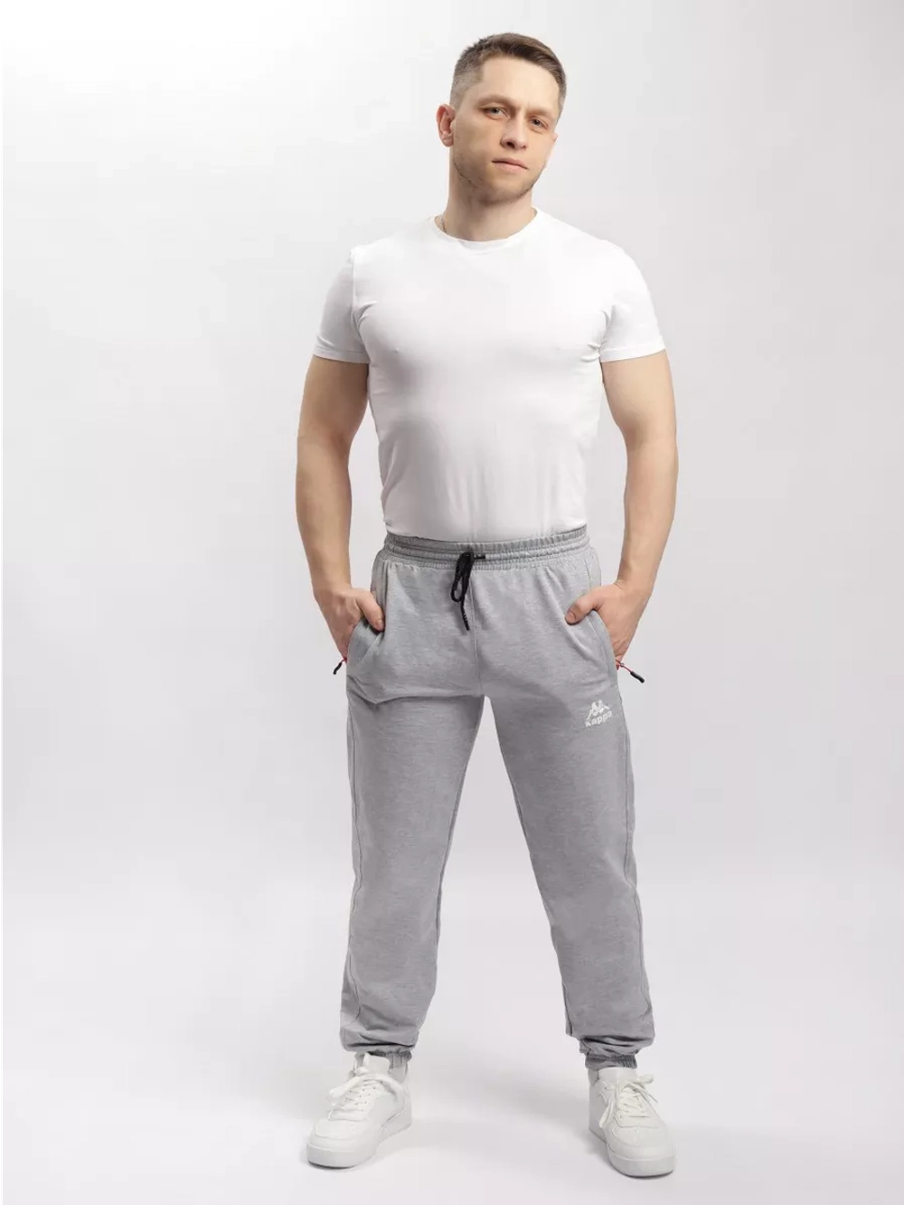 брюки спортивные джоггеры на резинке и манжетами трико