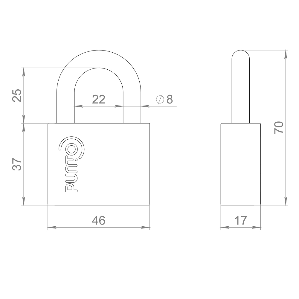 Замок навесной PK-1550 3 key диск.ключ