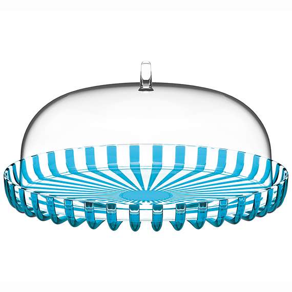 Подставка для торта с крышкой dolcevita, D31 см, бирюзовая