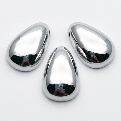 Подвеска Капля, цвет серебро (родий), размер 25*16 мм, цена за 1 шт