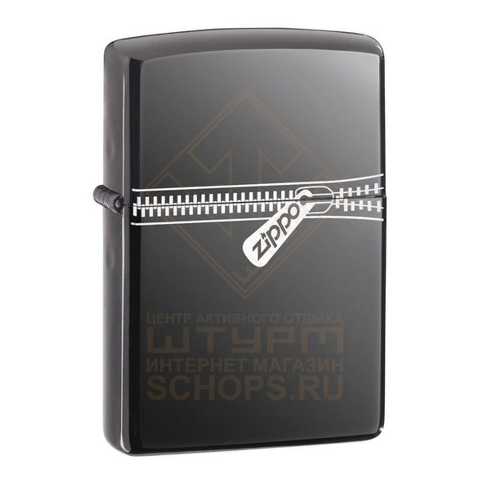 Зажигалка Zippo 21088 Молния, Zipped Black Ice