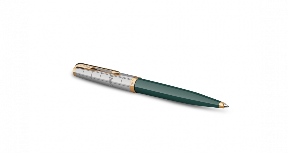 Шариковая ручка Parker 51 Premium Forest Green GT стержень: M, цвет чернил: black, в подарочной упаковке.