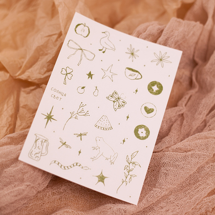 Стикерпак "Зарисовки оливковые" ✏️