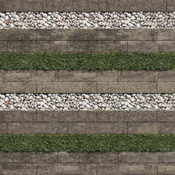 Тротуарная плитка ГАЗОННАЯ РЕШЕТКА - Листопад гранит Старый замок