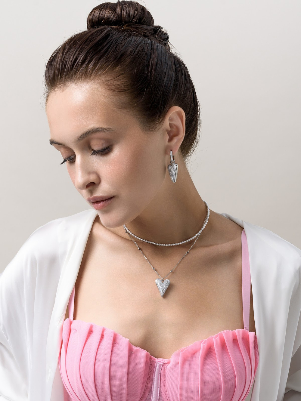 Колье "Elongate Shine" Silver