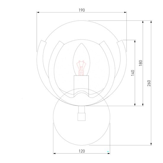 354/1/ настенный светильник/ античная бронза