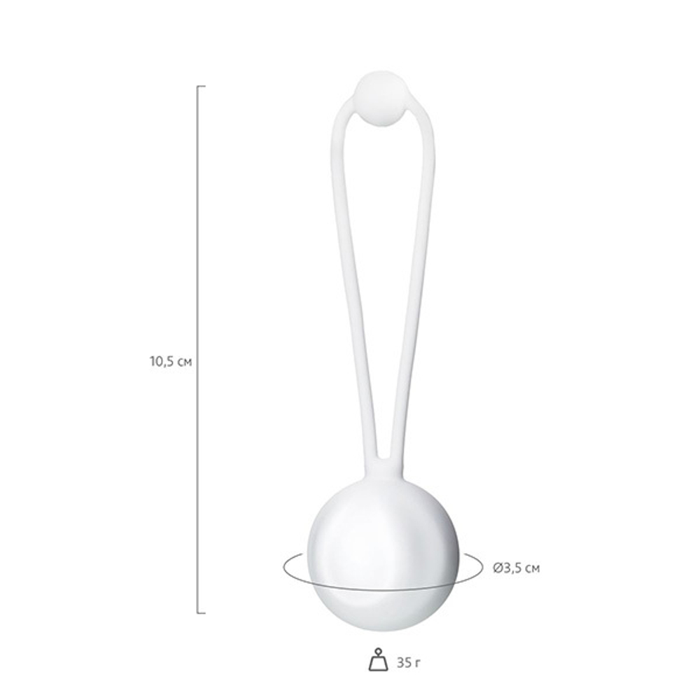 Белый вагинальный шарик 3,1см ToyFa L'roina Lily 564004