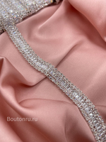 Тесьма стразовая в серебре 1 см