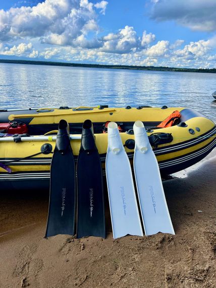 Ласты стеклопластиковые C4 Carbon Umberto Pelizzari FBG белый