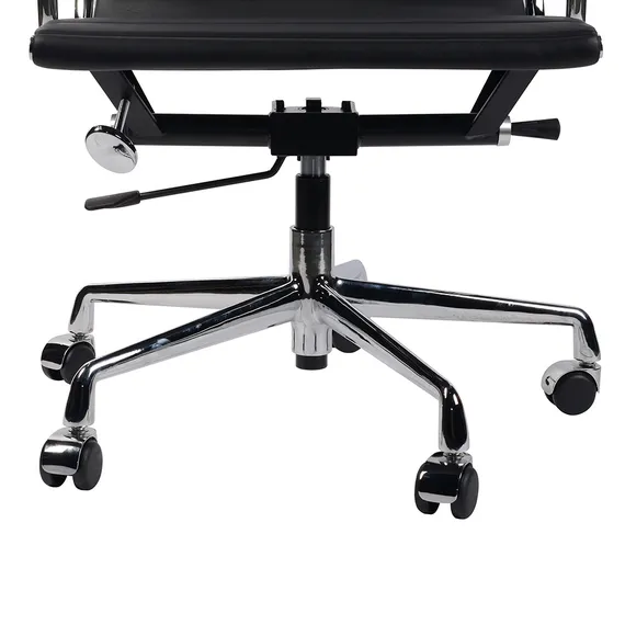 Офисное кресло Eames Ribbed EA 117 черная кожа