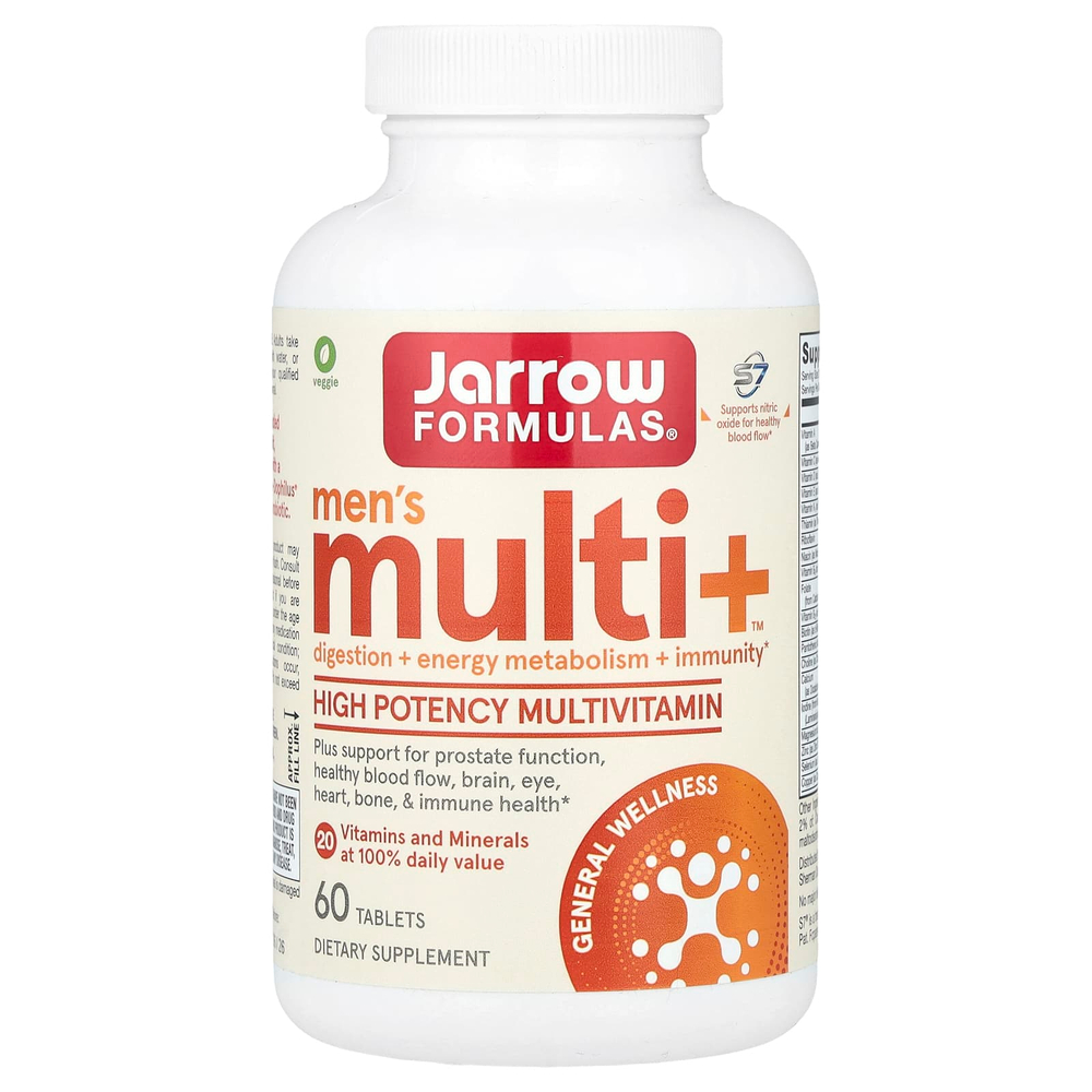 Jarrow Formulas, Men's Multi+™, мультивитамины для мужчин, 60 таблеток