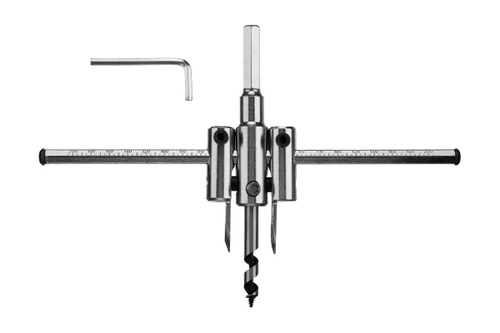 Сверло ЗУБР ″Мастер″ регулируемое по дереву, двухрезцовое ″Балеринка″, d=40-200мм, 1-30мм, в блистер
