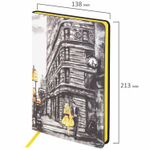 Ежедневник недатированный А5 (138х213 мм) BRAUBERG VISTA под кожу гибкий 136 л. "Old New York" (2 штуки в упаковке)