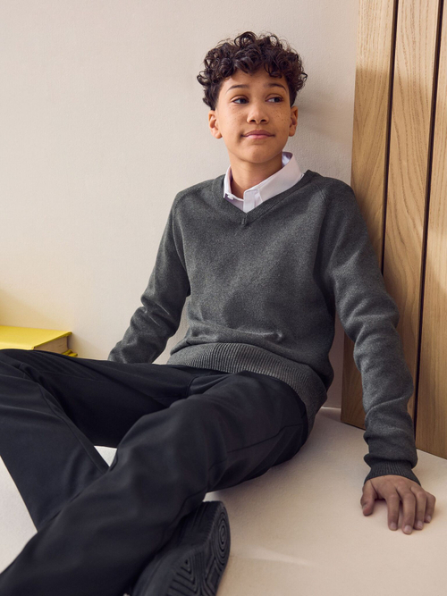 Джемпер школьный для мальчика Next Q90-695, Серый