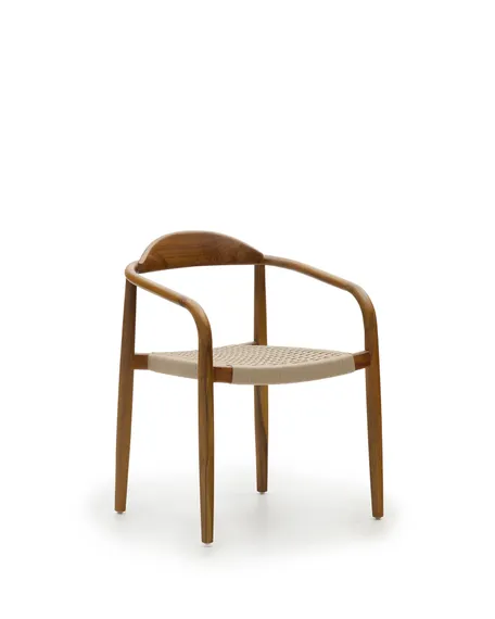 Стул Glynis орех с бежевым сиденьем