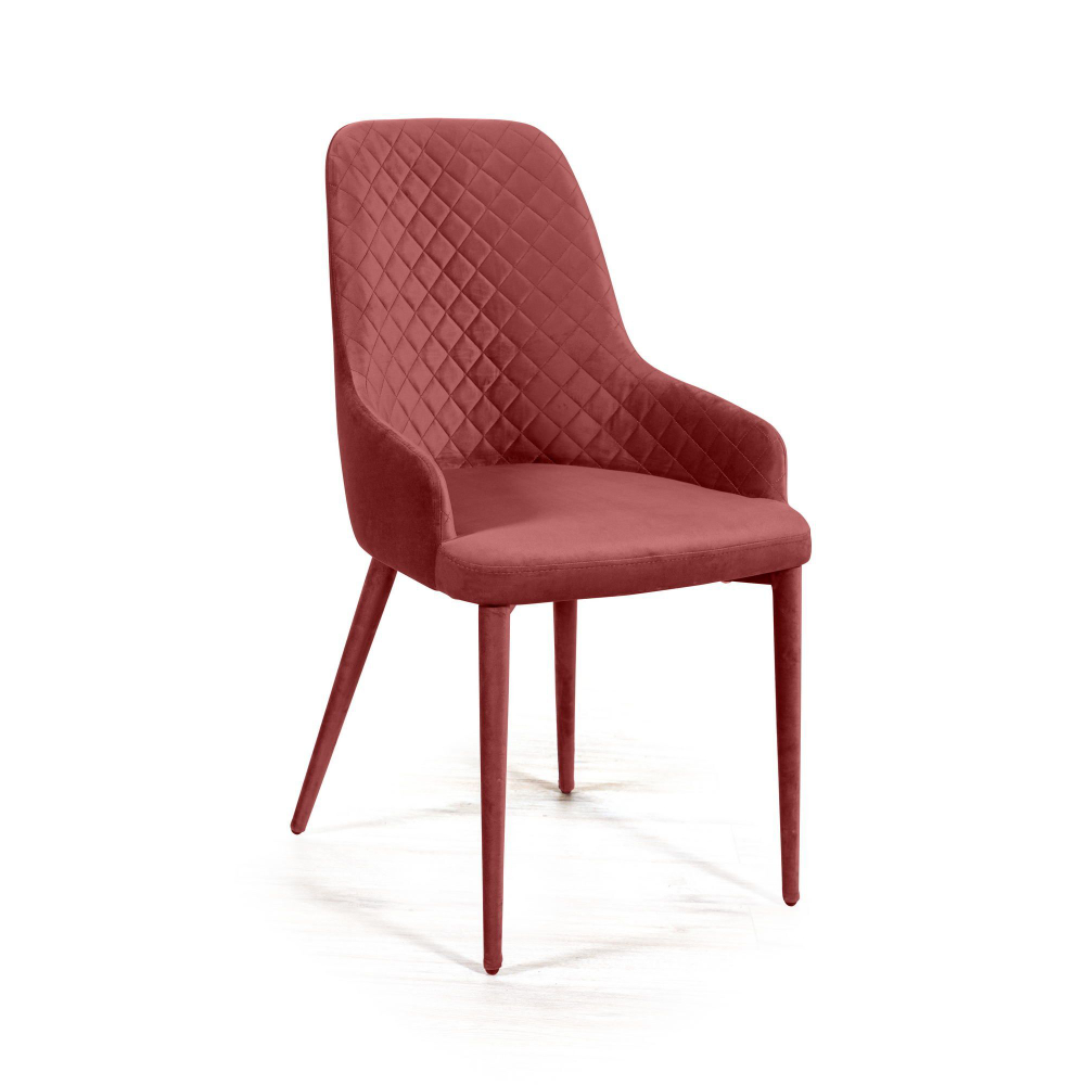 Стул Douglas ромб, бархат пудровый 15